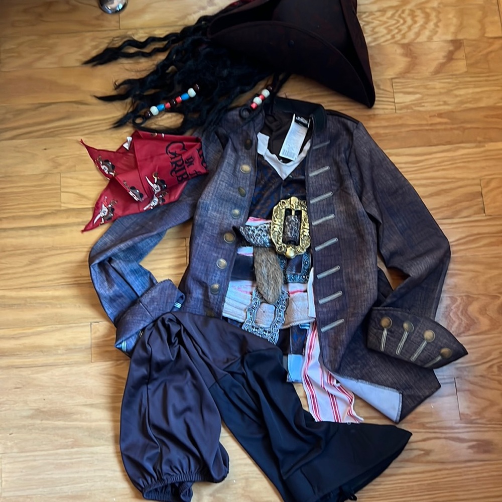 Premium Pirates of Caribbean Jack Sparrow Pirate Costume - Medium